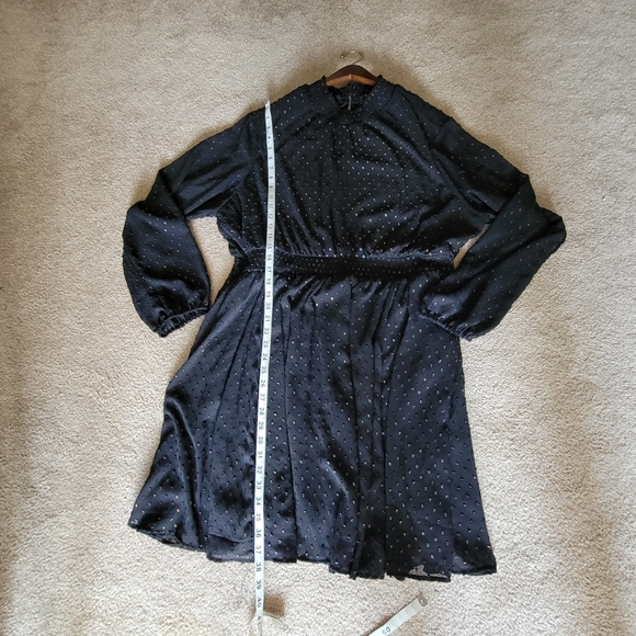 Torrid Mini Clup Dot Blouson Long Sleeve Dress SZ 2 - Picture 15 of 16